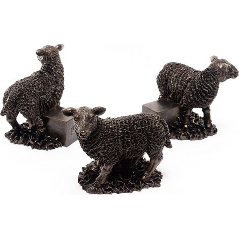 Antique Bronze Sheep Plant Pot Feet - Set of 3