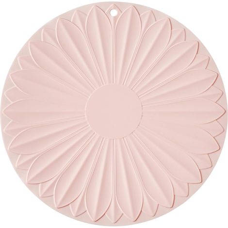 Rond18 cmDessous de Plat Silicone,(Rose)sous Plat antidérapant et thermorésistant,pour Cuisine & Maison,Polyvalent pour casseroles et Plats Chauds (1/5)