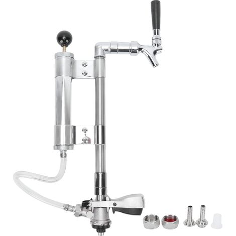 Pompe à bière G5/8 en laiton et inox avec robinet, kit de pressurisation 20 cm pour fût, accessoire de brassage durable et facile à nettoyer (1/5)