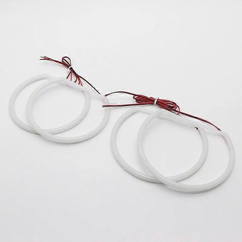 Hochwertiges SMD-Baumwoll-LED-Angel-Eye-Halo-Ring-Set mit Lichtschalter für BMW 3er E46 Compact (2001–2005) – Weiß