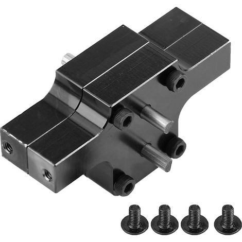 Boîte de vitesses en alliage d'aluminium pour camion militaire WPL 1/16, pièce améliorée pour voiture RC (noir) (1/5)