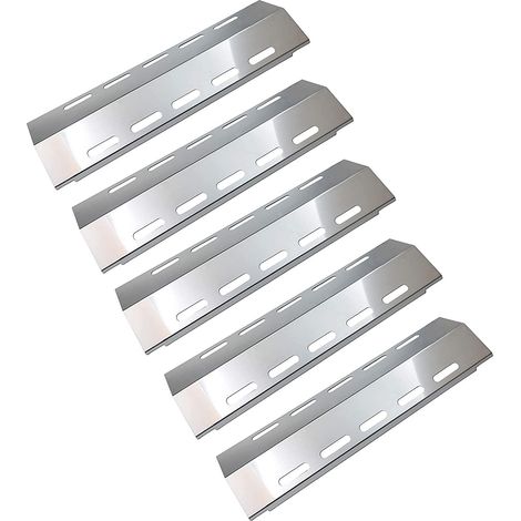 Couvercle de brûleur 42,8 x 13cm pour Enders Chicago 3, Enders Monroe 3 SIK, Enders Boston Black, Mr.Gardener Montreal, Diffuseur Chaleur, 5 Paquet