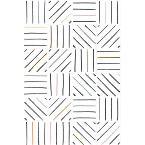 Carrelage effet carreau ciment 20x20cm blanc et multicolores – Mat – Pour intérieur et extérieur – Épaisseur 0,9cm – Boîte de 1m2 – Vives Azulejos Y Gres (1/5)
