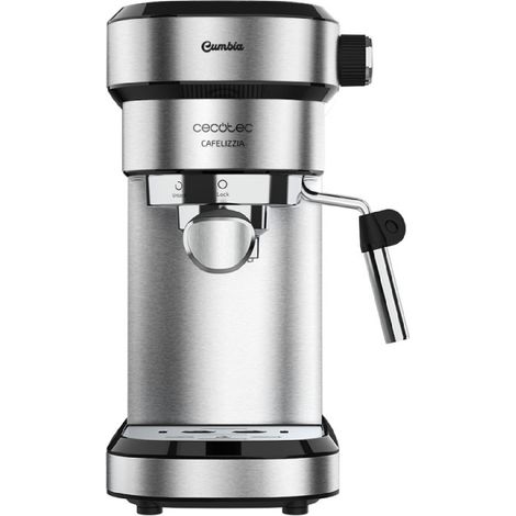 Cecotec – Cafetière à dosettes inox 1350W – 20 bars – 1,2L – Thermoblock – Buse vapeur pour expresso et cappuccino