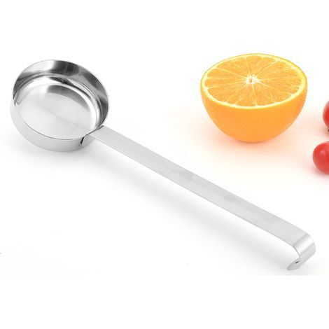 Bol de sauce à pizza, Louche de cuisine, Bol en acier inoxydable, Ustensiles de cuisine, Longueur 27 cm, Fini brillant (1/4)