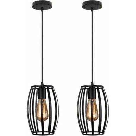 Lot de plafonniers vintage en forme cage style géométrique pour chambre à coucher salon salle manger 2 (1/4)