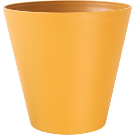 Vaso tondo "Estoril con riserva d'acqua" da esterno e giardino fiori e piante -30 cm / Nero