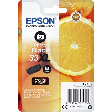 Epson Oranges C13T33614022 cartouche d'encre 1 pièce(s) Original Rendement élevé (XL) Photo noire (1/3)