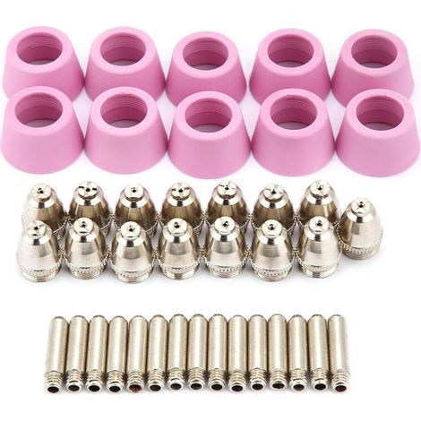 40pcs/set Coupeur de Plasma Becs d'Électrode de Coupe pour Embout Accessoire pour Chalumeau Flambeau AG60 SG55