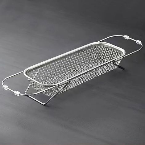 Égouttoir - Support Évier Acier Inoxydable - Extensible 46 x 13 x 6,5 cm - Pour Cuisine Salle De Bain Balcon - 1 Pièce (1/5)