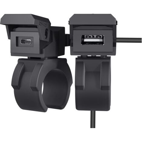 Prise USB Moto Etanche Charge Rapide, Chargeur USB Moto 18W QC3.0 USB et 30W PD Type C, Prise de Chargeur de Voiture Adaptateur USB Étanche pour Moto IP66 pour SUV Marin de Bateau 12V (1/5)