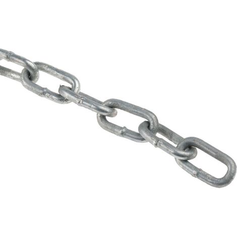 Rs Pro – Chaîne de liaison acier galvanisé 3mm – Longueur 10m – Charge 56kg – Pour chantiers humides et terrains accidentés
