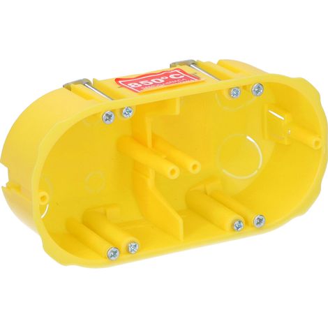 Unterputzdose für PK-2x60 Gipskartonplatten, Platte mit Schrauben, selbstverlöschend, (1/3)