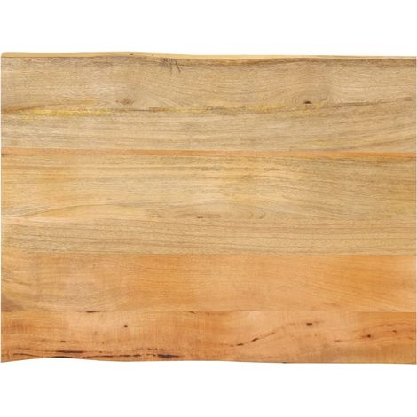 Tischplatte mit Baumkante 90x60x3,8 cm Massivholz Mango