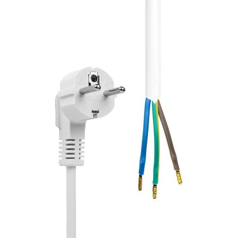 Cable de alimentación MicroConnect MC-PE010SCHW-OE de 10 m, color blanco (1/2)