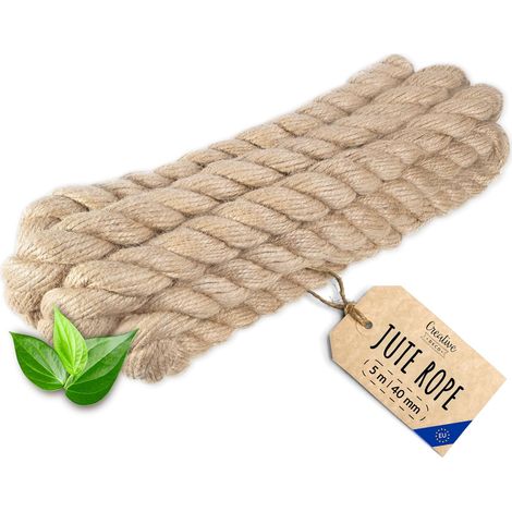 Corda in Juta Resistente e Durevole per Fai da Te 5m x 40mm