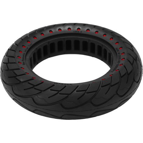 Roue double nid d'abeille en caoutchouc antichoc pour trottinette électrique Xiaomi (rouge) (1/5)