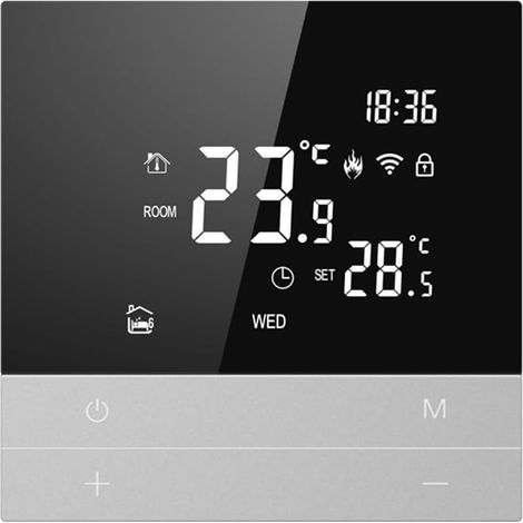 Thermostat intelligent Tuya pour chauffage au sol électrique, régulateur de température pour chaudière à eau/gaz, LED à économie d'énergie (chaudière murale WiFi-3A)