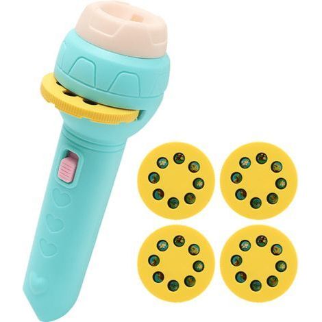 HONORNIC - Lampe torche de 81 cm pour enfants, jouet de projection, ombres chinoises, entraînement à la motricité fine, vert concentré