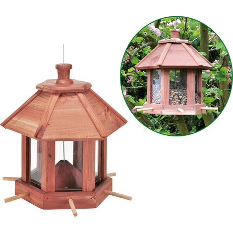 Vogel Futterhaus aus Holz - Vogelhaus Futterstation Futterstelle Vogelhäuschen