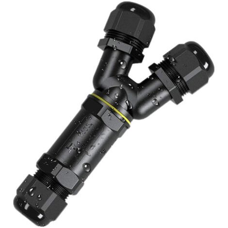 Boîte de jonction étanche IP68 Connecteur de câble extérieur en forme de Y à 3 pôles pour coupleur de manchon externe de câble de 4 à 8 mm Boîte (1/5)