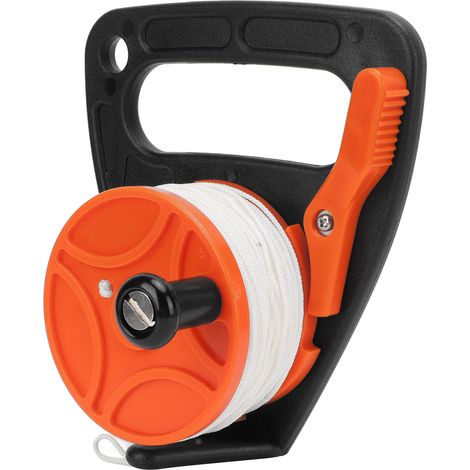 Mehrzweck-Tauchrolle mit 46 m langem, weißem Kabel für Höhlenforschung und Höhlenklettern – Orange (1/5)
