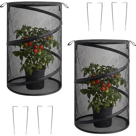 Filet de protection de jardin pop-up en 2 parties (30 x 60 cm) – filet d'extérieur pour protéger fleurs et légumes des animaux, oiseaux et volailles inclut 4 piquets de fixation au sol (1/5)