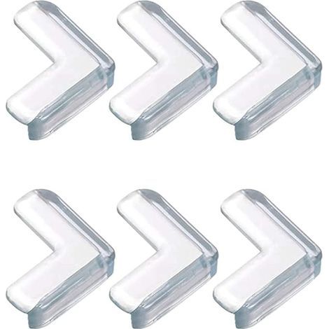 Protection Coin de Table Bébé, 6Pcs Protecteur d'angle de Meuble Transparent, Doux et Haute Résilience, Protège Le Bébé des Angles Vifs de la Table (L-Shape) (1/5)