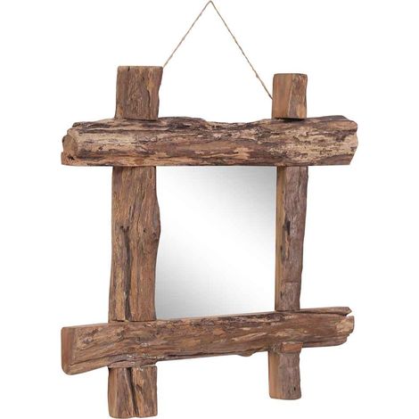 Maison Exclusive - Holzspiegel Natur 50x50 cm Recyceltes Teakholz (1/5)