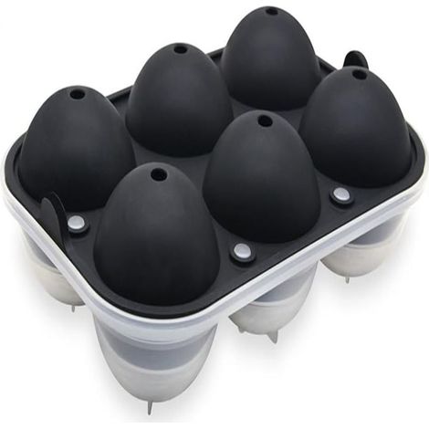 Moule À Glaçons - Silicone Souple 6 cm - Pour Whisky Cocktails Gelée Chocolat - Avec Couvercles - Lot De 6 (1/5)
