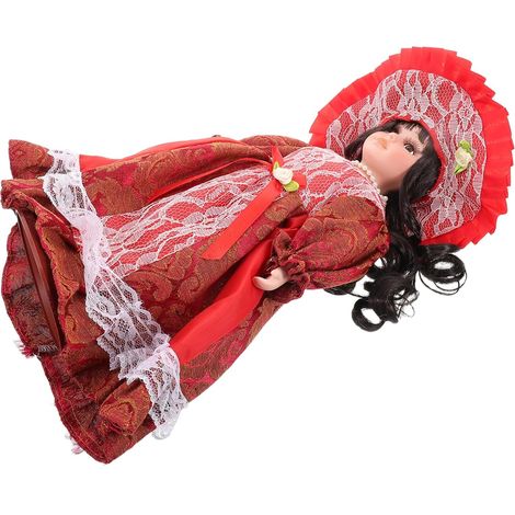 Poupée Céramique Victorienne Décorative pour Bureau Sculpture Artisanale Porcelaine Figurine Collectible Unique pour Décoration Intérieure (1/5)