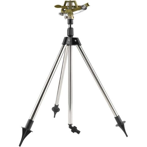 Arroseur en acier inoxydable avec insert au sol en zinc Arroseur d'eau Arroseur d'arrosage Pelouse Jardin Cour (1/5)