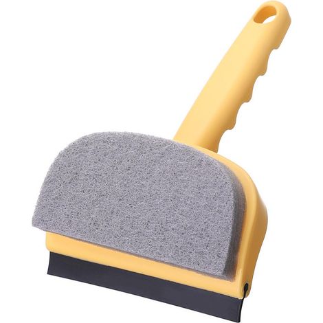 Brosse nettoyage vitre miroir 2 fonctions polyvalente confortable PP éponge 1 pièce pour maison salle bain voiture (1/4)