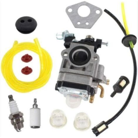 YMYNYCarburateur Débroussailleuse 52cc 49cc 43cc Carbu Kit Carbu avec Joint Tuyau, Bougie et Filtre à Essence
