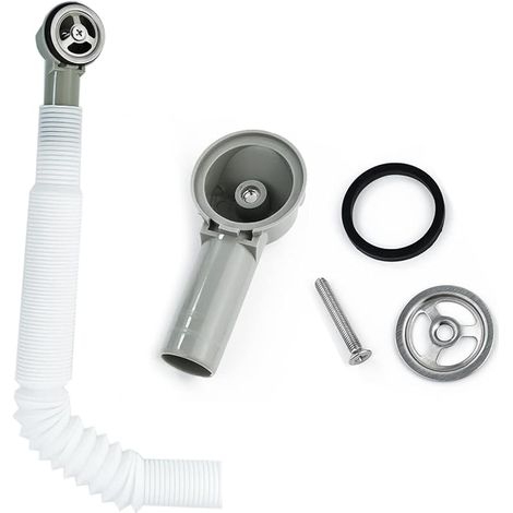 1 Pièce Tuyaux de Débordement, Tube de Débordement pour évier Extensible, Interface Carrée (Taille: 41x41mm) Tube Longueur 250mm, Diamètre 26mm (diamètre intérieur: 21mm)