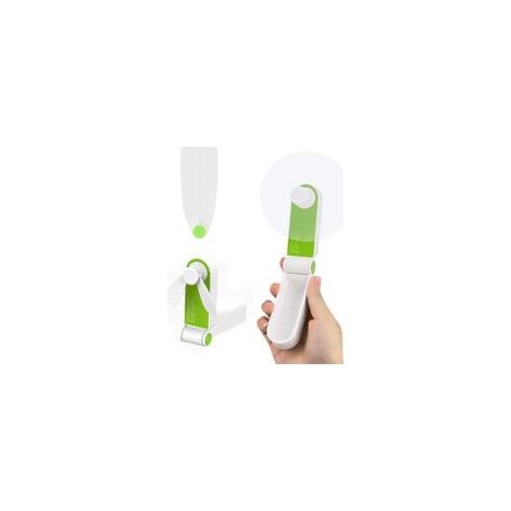 Mini ventilateur de poche USB rechargeable vert, 2 vitesses – Ventilateur portable silencieux pour maison, bureau et voyage – Compact–