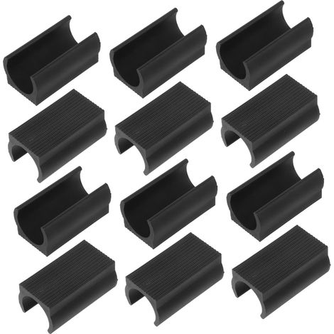 patins antidérapants noirs en plastique en forme de U pour (1/5)