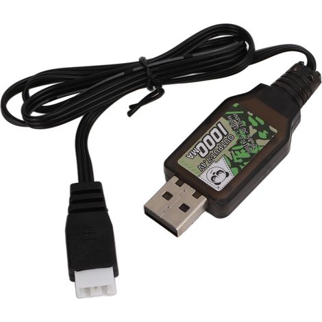 Câble de charge USB 7,4 V 800 mAh avec connecteur XH 3P pour voiture RC Axial SCX24 AXI90081 1/24 (1/5)