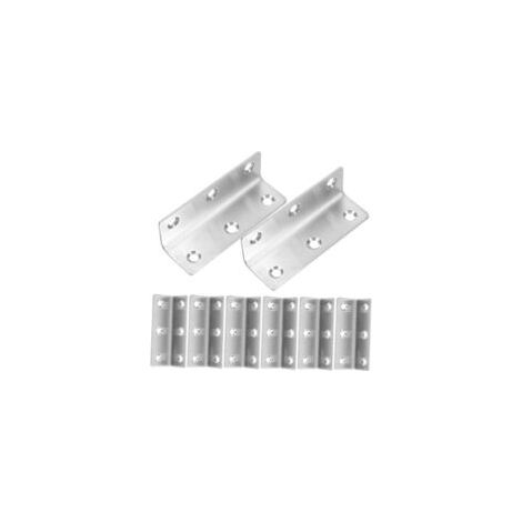 8 piezas de escuadras planas de alta resistencia para muebles, soportes metálicos para gabinetes de madera y metal - Crezuo