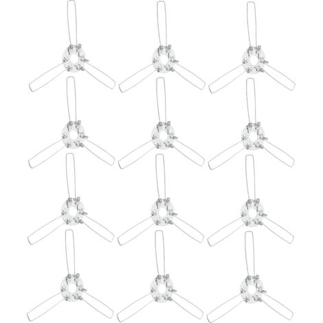 12 Pièces Pince à Ressort en Métal pour Abat-jour, Support Stable à 3 Branches, Facile à Installer et Retirer, Accessoires pour Éclairage Professionnel (1/5)