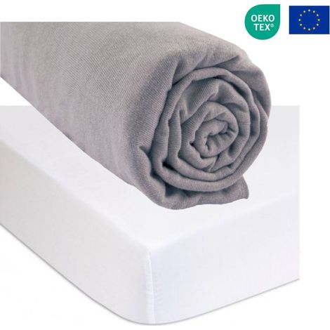 Drap housse 140x190 Coton BIO Noisette + Alèse BIO Imperméable