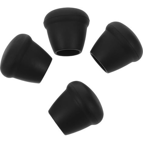 Lot de 4 protège-pieds chaise en silicone noir, réduction du bruit et (1/5)