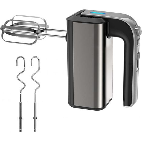 APEX Batteur Electrique avec 5 Vitesses, avec 2 Fouets Hélice et 2 Crochets Pétrin, Batteur Polyvalent Ergonomique Puissant (800W) (1/5)