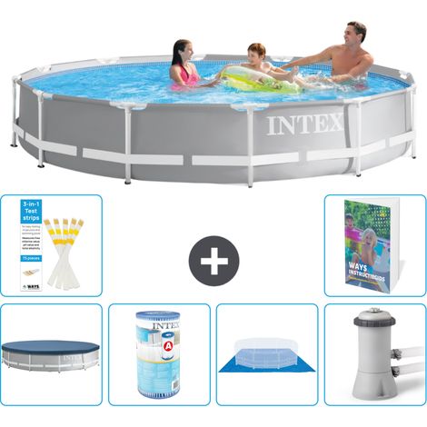Prism Frame Pool Rund - 366x76 cm - 7-teilig S167