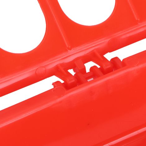 Lot de 5 mangeoires à oiseaux épaisses, suspendues en plastique rouge, pour l'extérieur, pour pigeons. Accessoire pour cage. (1/5)