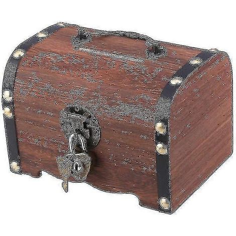 Coffret de rangement vintage en forme de tirelire avec serrure pour la maison (1/3)