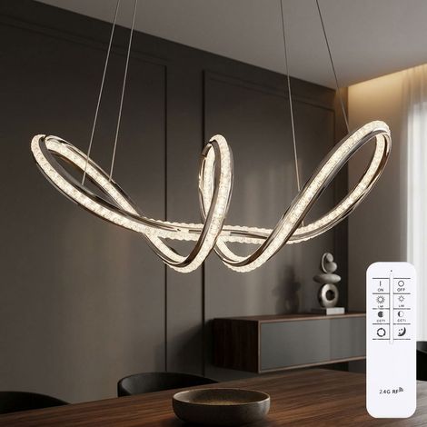 LED Pendelleuchte Nachtlicht Timer Memoryfunktion dimmbar Fernbedienung H 120cm (1/5)