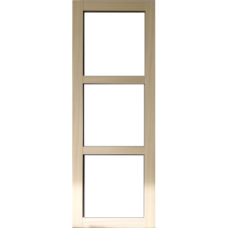 Puerta corredera de madera Ayous con acristalamiento transparente H204 x L83 cm Gd Menuiseries