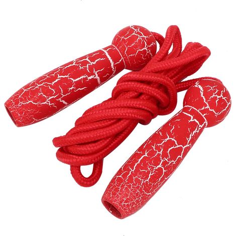 Corde à sauter en bois réglable pour enfants, étudiants et adultes, jouet éducatif et de fitness rouge (1/5)