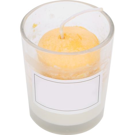 Bougies parfumées en verre jaune pour banquets, mariages et décoration intérieure. (1/5)
